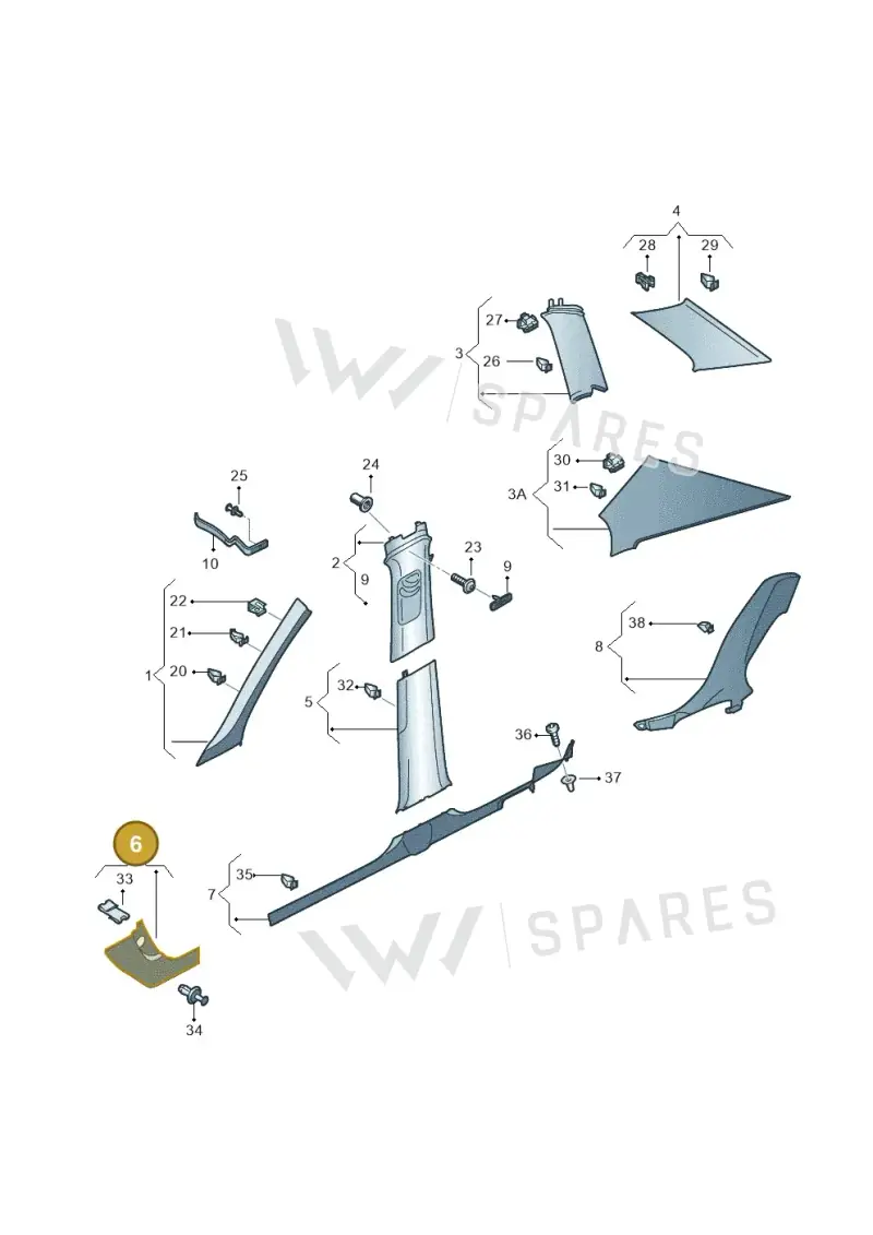 3J18634834PK — Skoda Superb Combi (2023-) diagram 3p0867065, position 6