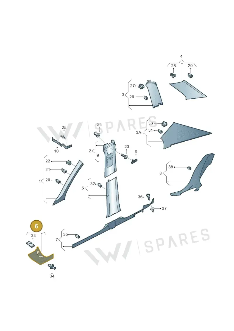 3J18634844PK — Skoda Superb Combi (2023-) diagram 3p0867065, position 6