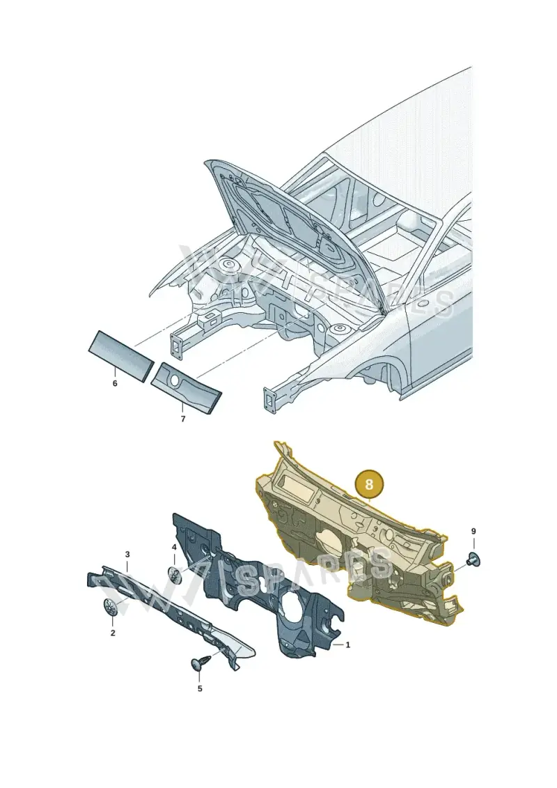 3J2863934 — Skoda Superb Combi (2023-) diagram 3p0863010, position 8