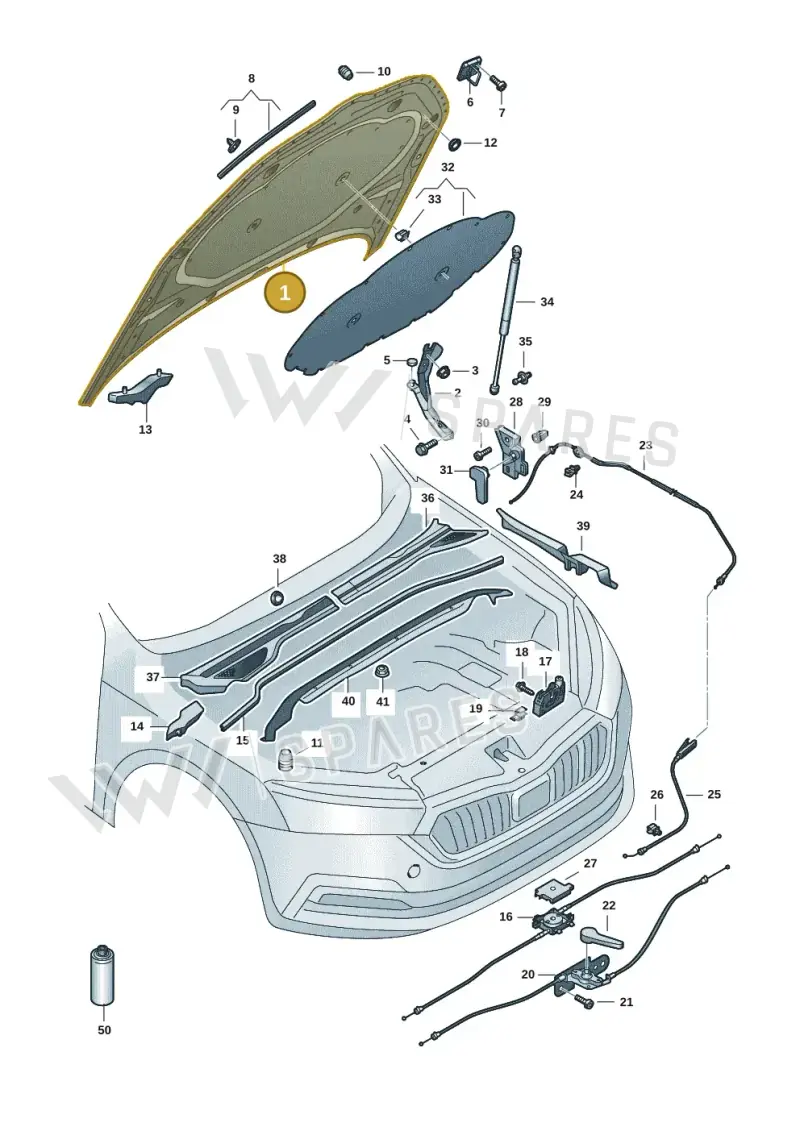 3P0823031 — Skoda Superb Combi (2023-2024) diagram 3p0823000, position 1