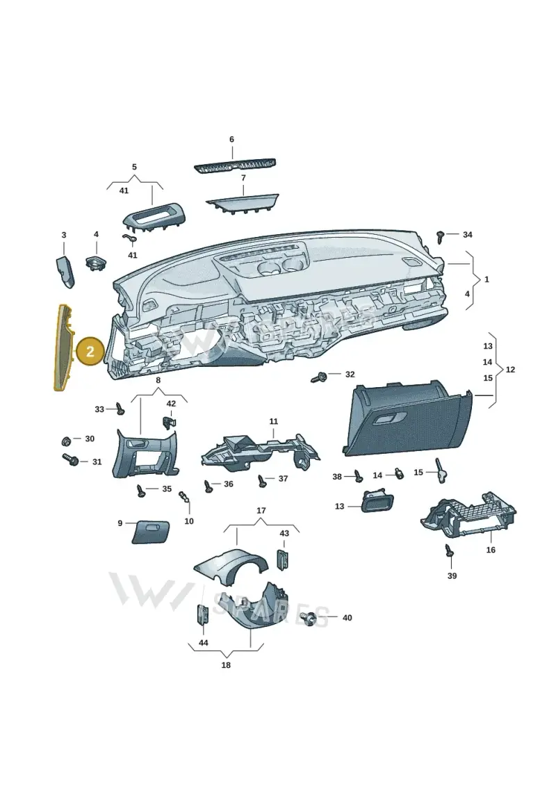 3P08575044PK — Skoda Superb Combi (2023-2024) diagram 3p0857010, position 2