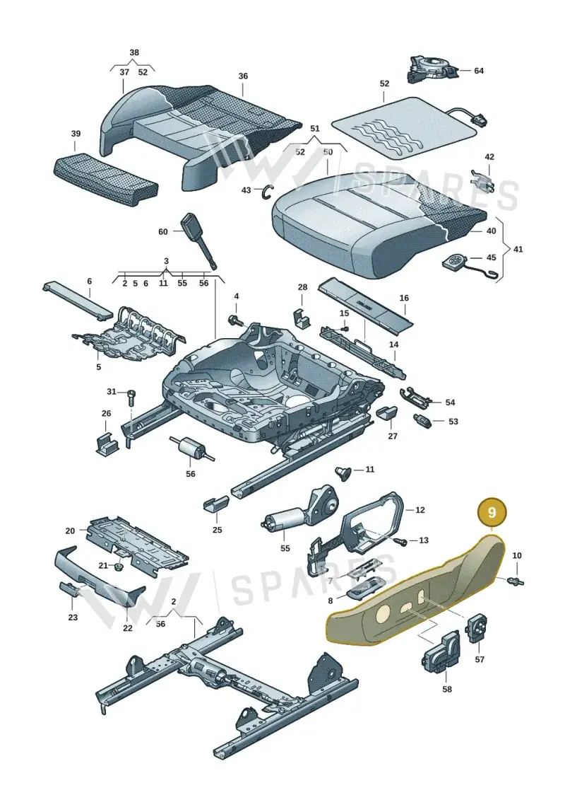 3P0881318A4PK — Skoda Superb Combi (2023-) diagram 3j0881100, position 9