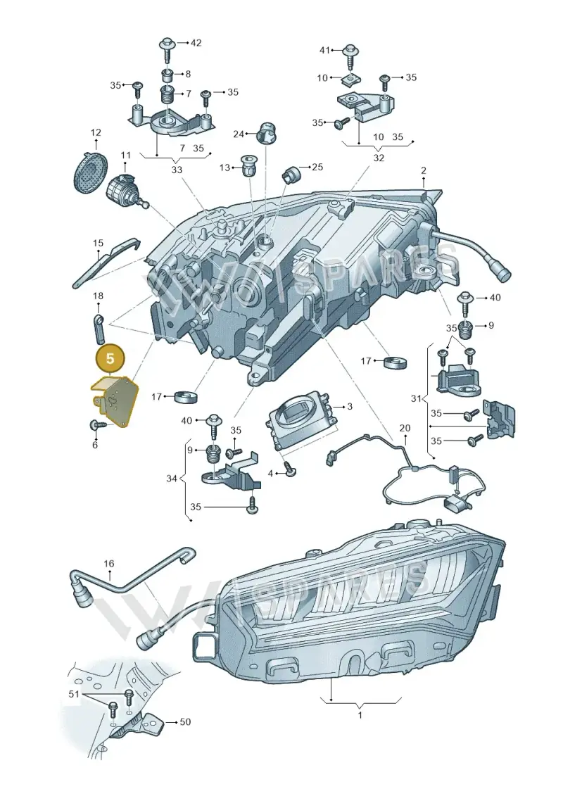 3P0941479 — Skoda Superb Combi (2023-) diagram 3p0941000, position 5