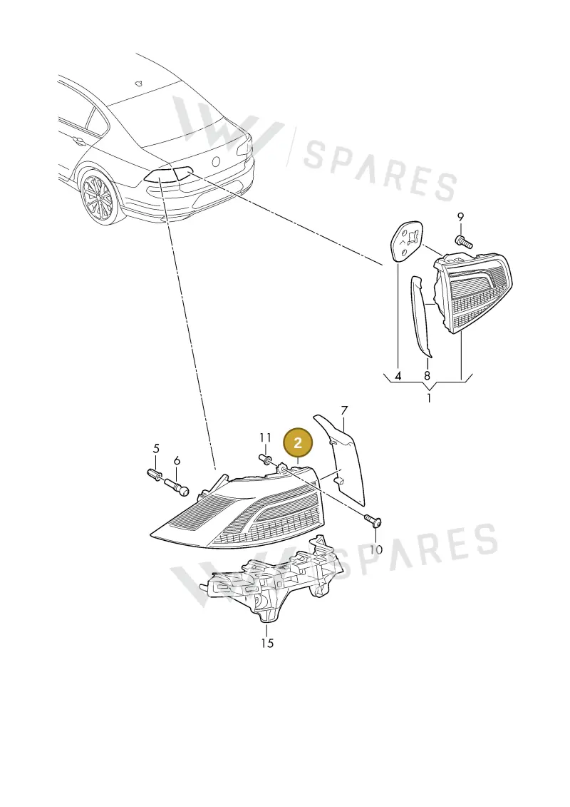 3P0945095 — Skoda Superb Combi (2023-) diagram 3p0945000, position 2