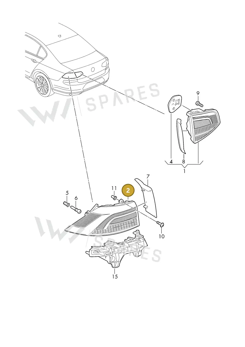 3P0945096 — Skoda Superb Combi (2023-) diagram 3p0945000, position 2