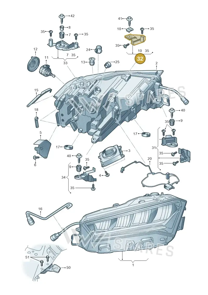 3P0998226A — Skoda Superb Combi (2023-) diagram 3p0941000, position 32
