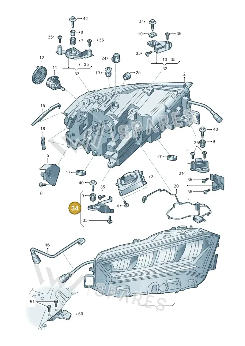 3P0998226C — Skoda Superb Combi (2023-) diagram 3p0941000, position 34
