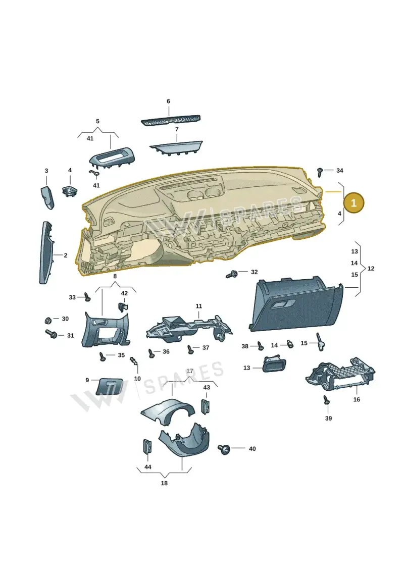 3P2857007JXCC — Skoda Superb Combi (2023-2024) diagram 3p0857010, position 1