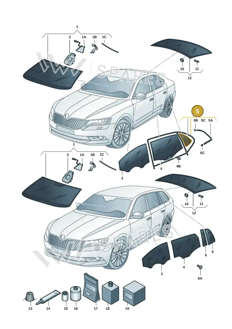 3P3845209M2MG — Skoda Superb Combi (2023-2024) diagram 3p0845000, position 5