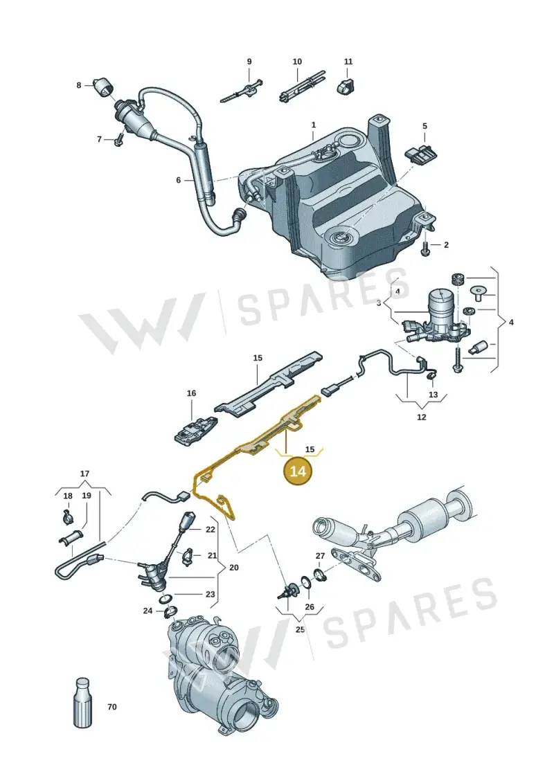 3Q0131961D — Skoda Superb Combi (2015-2024) diagram 793253058, position 14