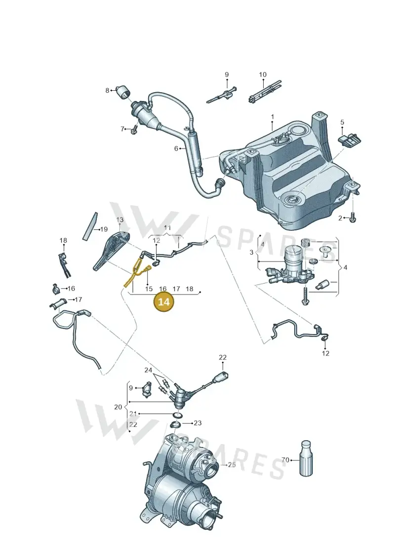 3Q0131984AC — Skoda Superb Combi (2015-2024) diagram 793253560, position 14