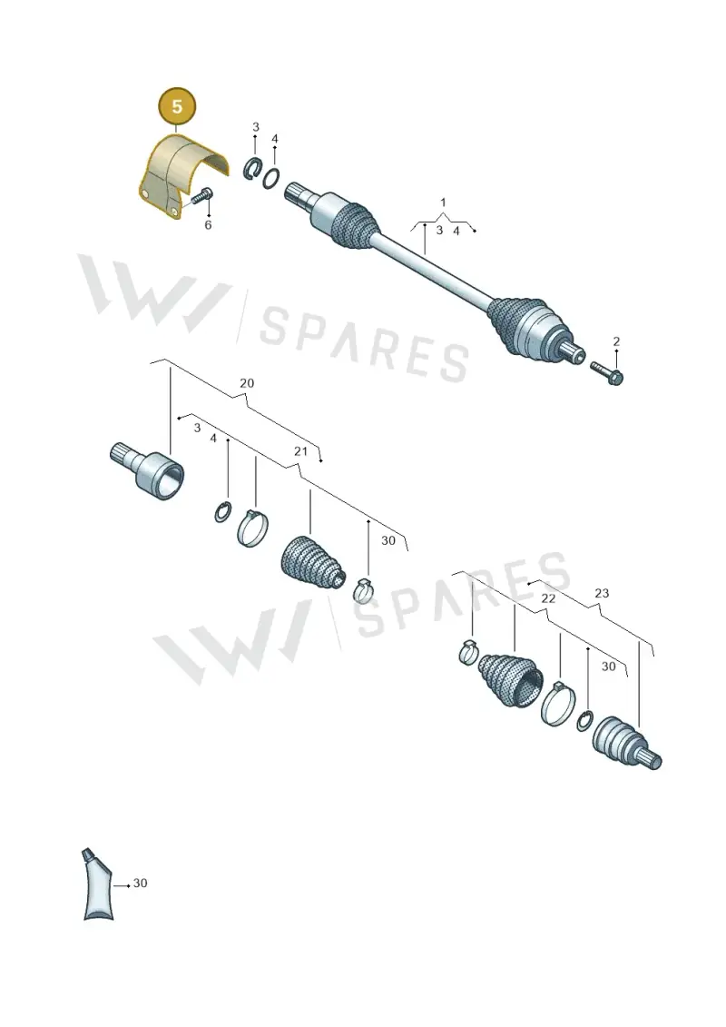 3Q0407721 — Skoda Superb Combi (2023-) diagram 828407060, position 5