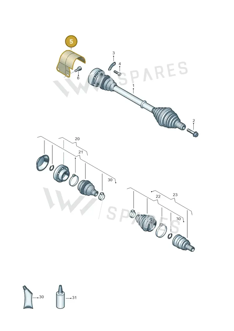 3Q0407721 — Skoda Octavia (2019-2024) diagram 884407200, position 5