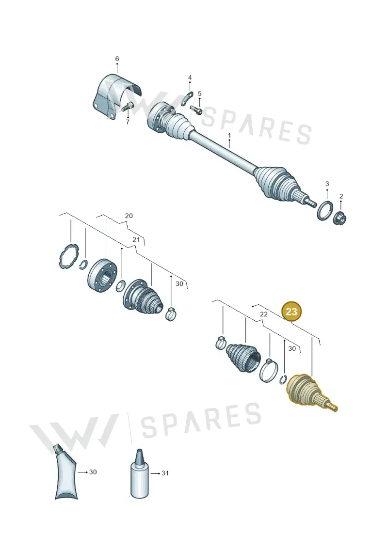 3Q0498099B — Skoda Kamiq (2019-) diagram 837407320, position 23