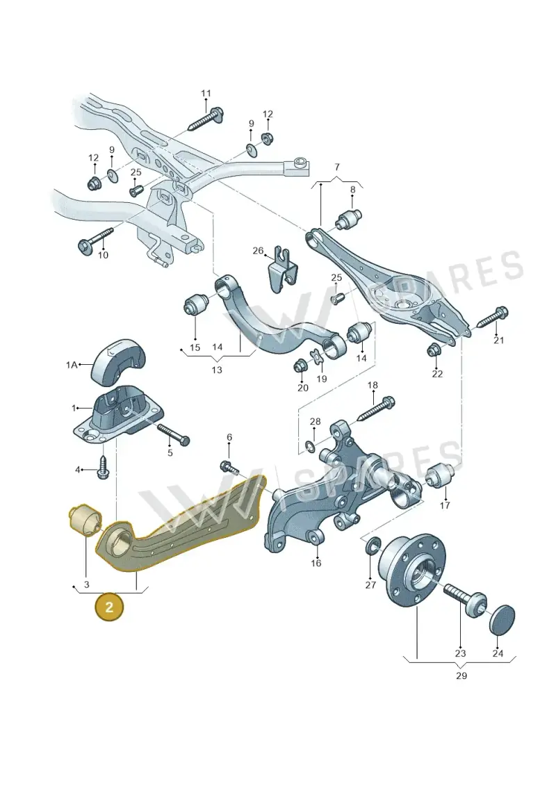 3Q0505223 — Skoda Superb Combi (2015-2024) diagram 793505050, position 2
