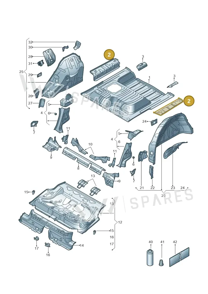 3Q0802089 — Skoda Superb Combi (2023-) diagram 3p0803310, position 2