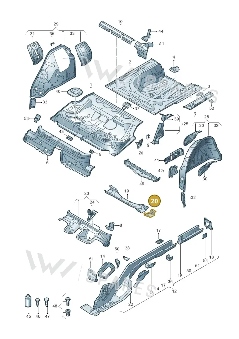 3Q0803066 — Skoda Superb Combi (2015-2024) diagram 793803200, position 20