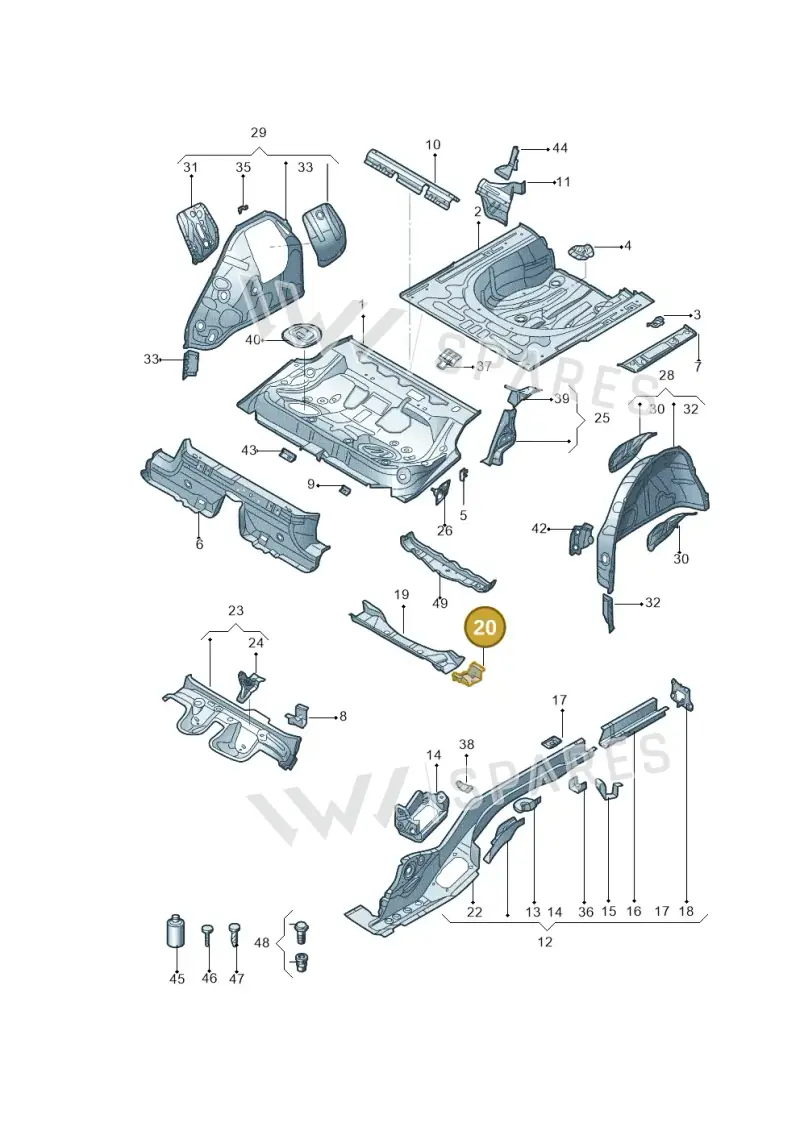 3Q0803066 — Skoda Superb NF (2015-2023) diagram 881803200, position 20
