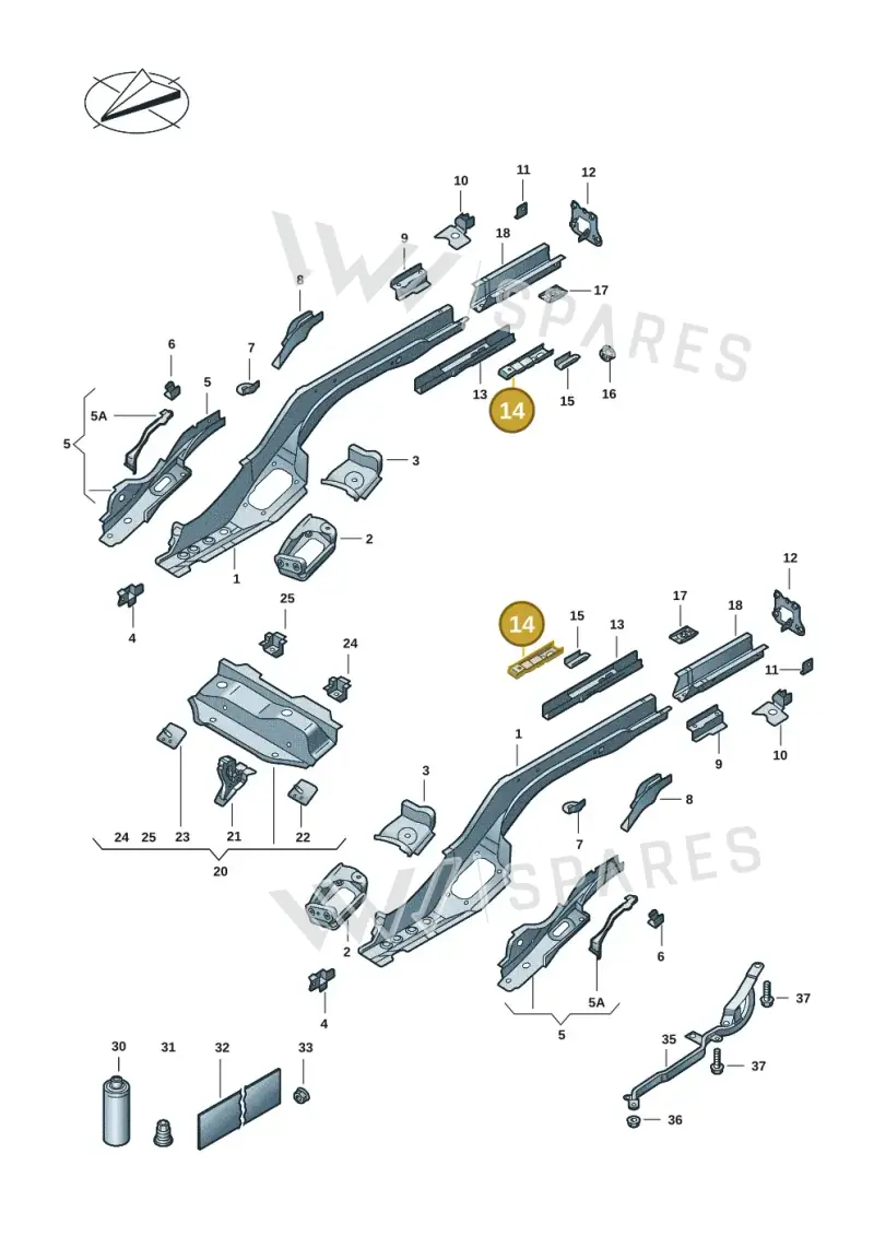 3Q0803129 — Skoda Superb Combi (2023-) diagram 3p0803420, position 14