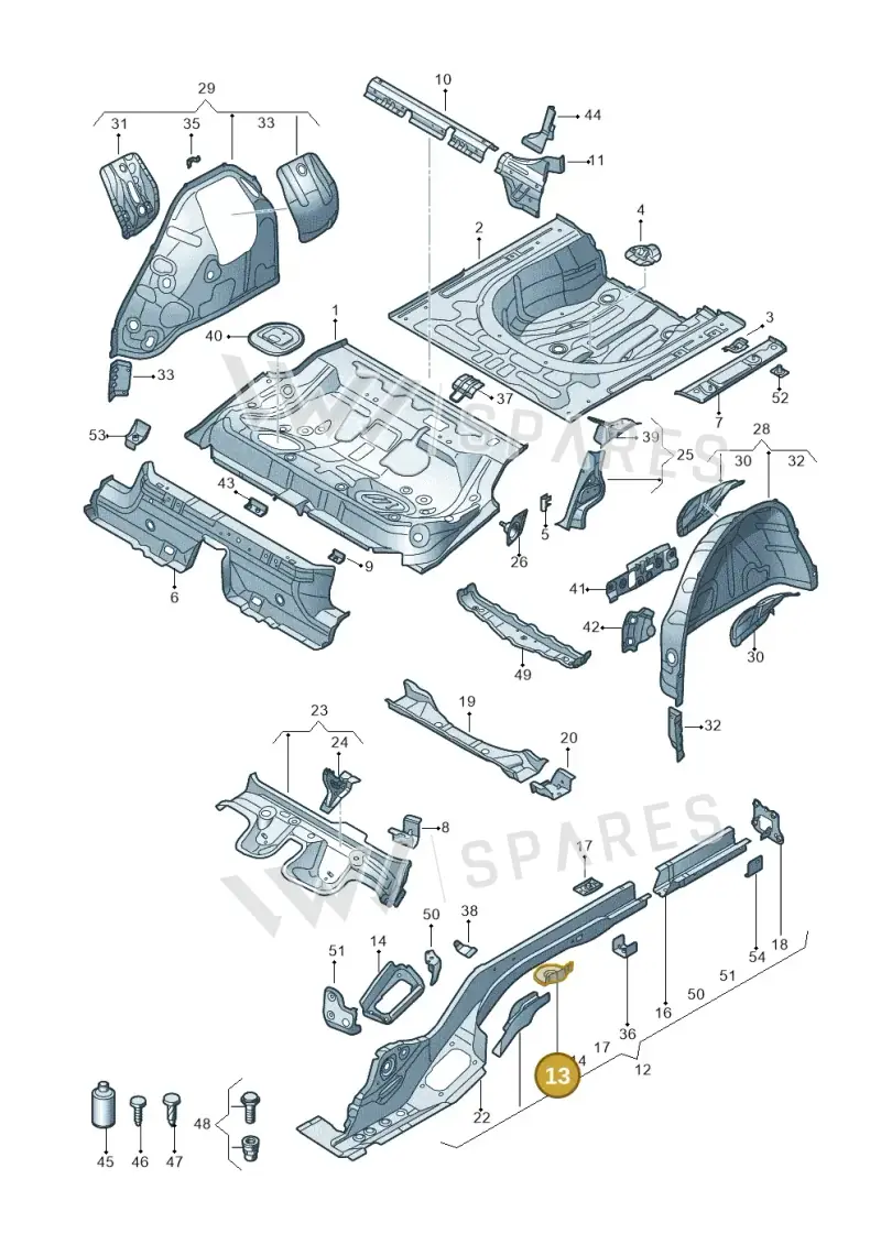 3Q0803458 — Skoda Superb Combi (2015-2024) diagram 793803200, position 13