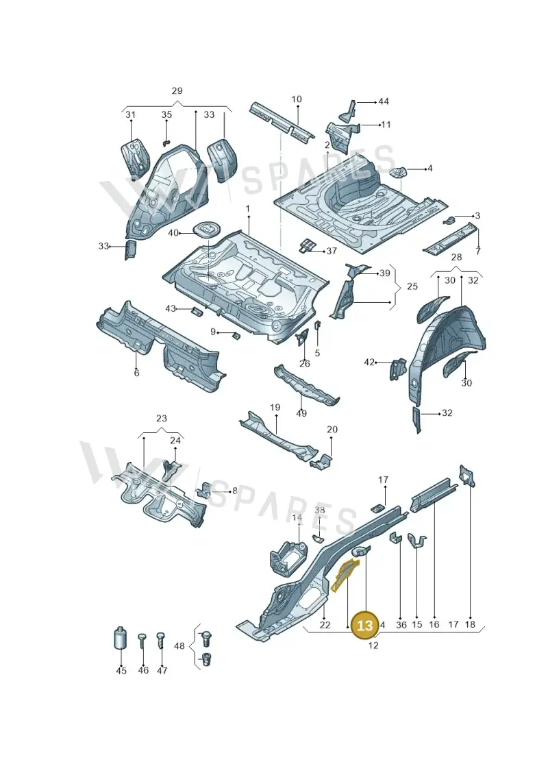 3Q0803458 — Skoda Superb NF (2015-2023) diagram 881803200, position 13