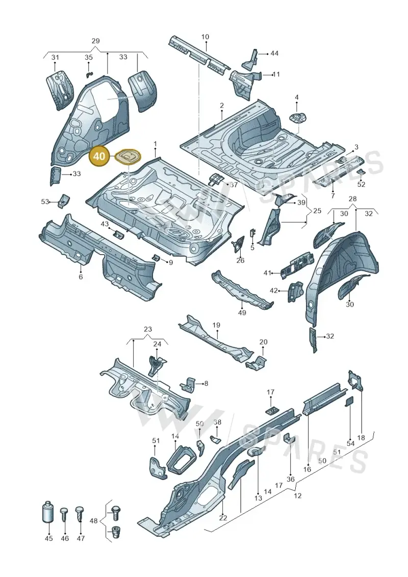 3Q0803961 — Skoda Superb Combi (2015-2024) diagram 793803200, position 40