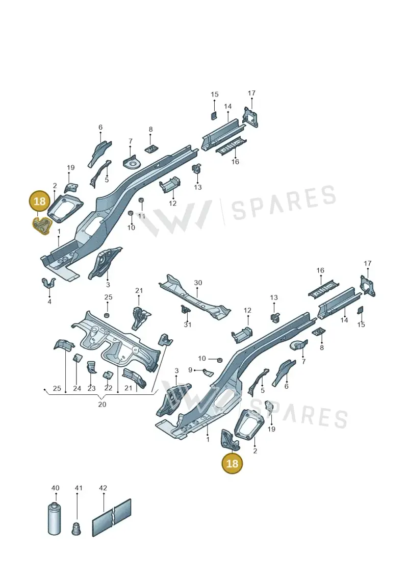 3Q0804142 — Skoda Superb Combi (2023-) diagram 3p0803400, position 18