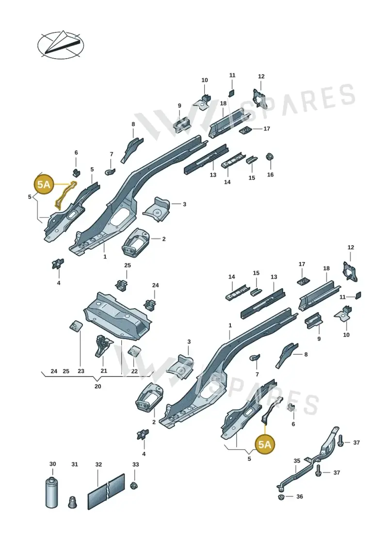 3Q0804536 — Skoda Superb Combi (2023-) diagram 3p0803420, position 5A