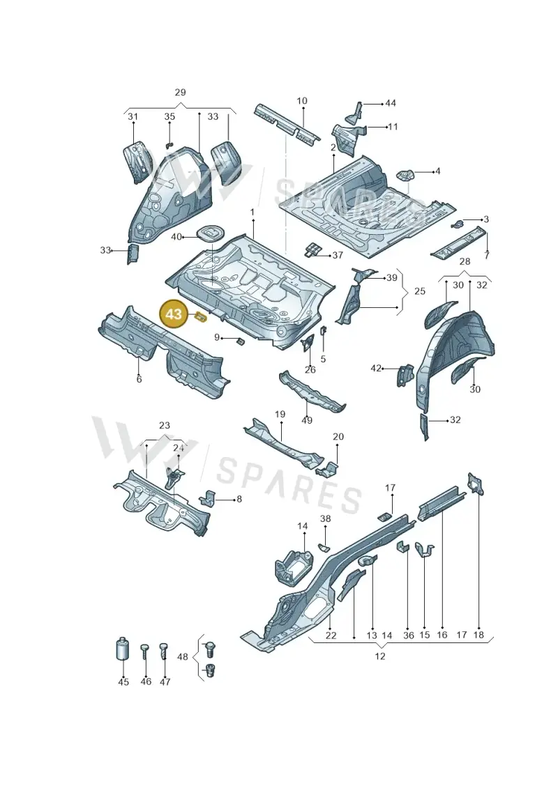 3Q0804866 — Skoda Superb NF (2015-2023) diagram 881803200, position 43