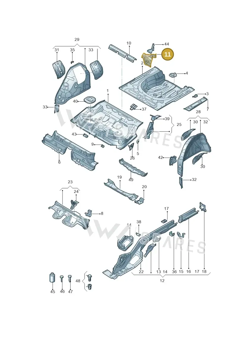 3Q0813510 — Skoda Superb NF (2015-2023) diagram 881803200, position 11