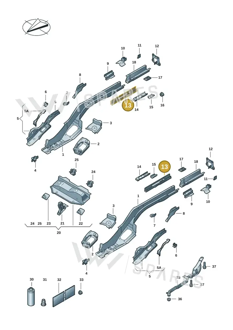 3Q0814309B — Skoda Superb Combi (2023-) diagram 3p0803420, position 13