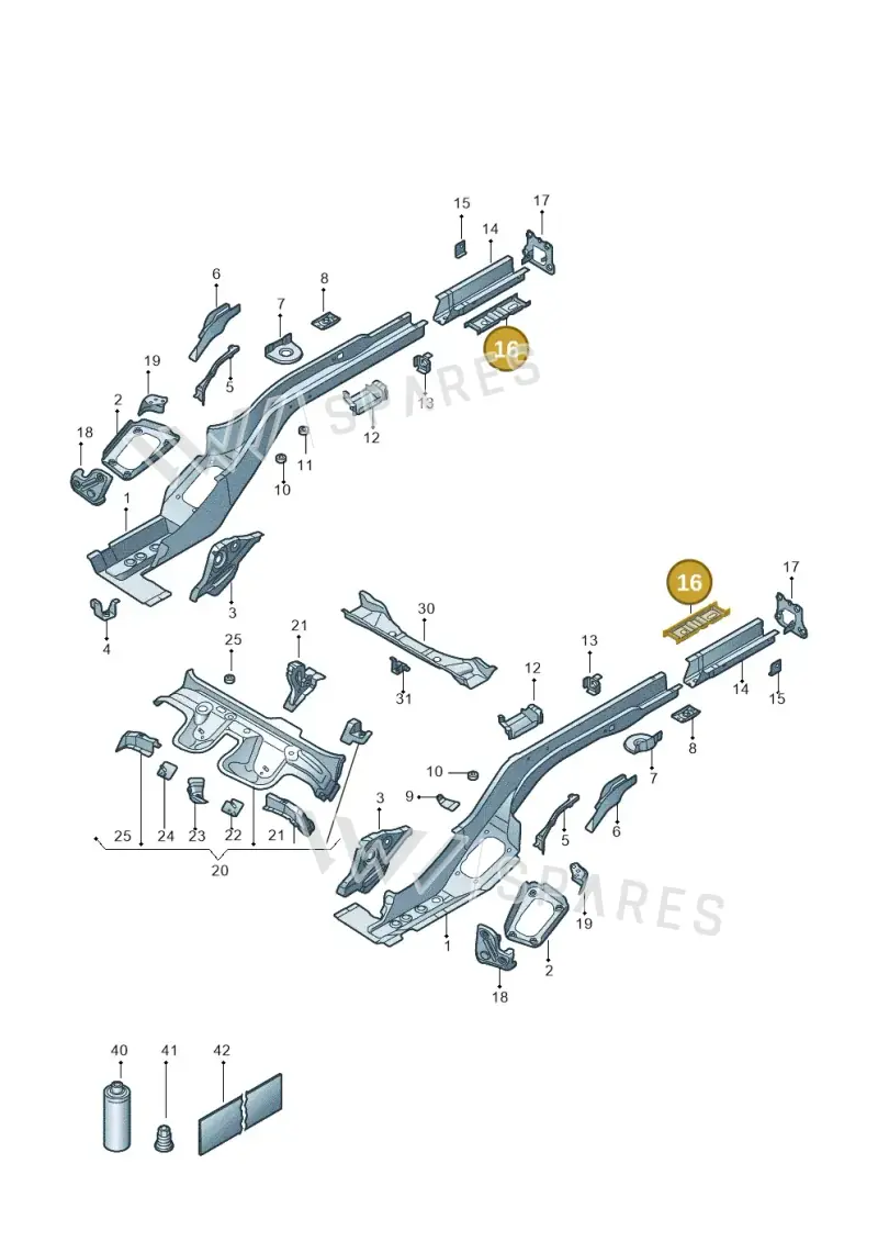 3Q0814310A — Skoda Superb Combi (2023-) diagram 3p0803400, position 16