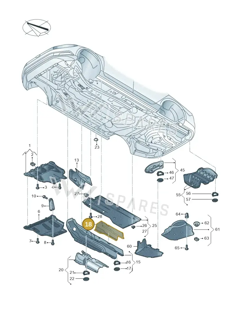 3Q0825635 — Skoda Superb Combi (2015-2024) diagram 851825010, position 18