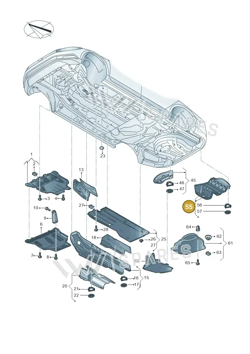 3Q0825712A — Skoda Superb Combi (2015-2024) diagram 851825010, position 55