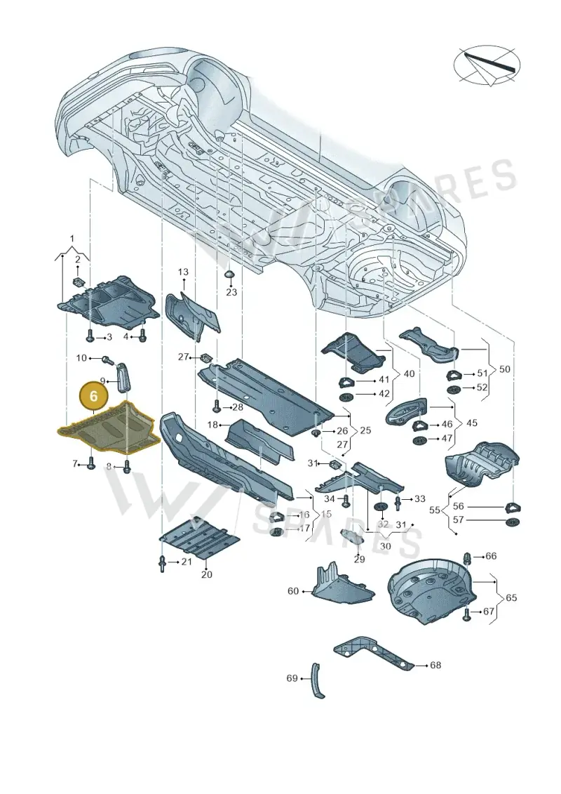3Q0825902A — Skoda Superb Combi (2015-2024) diagram 851825000, position 6