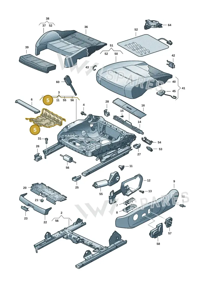 3Q0882521 — Skoda Superb Combi (2023-) diagram 3j0881100, position 5