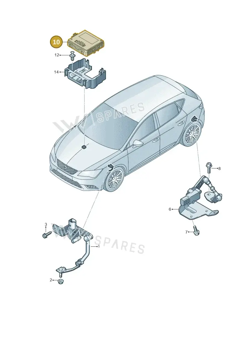 3Q0907338 — Skoda Karoq (2017-2022) diagram 830941250, position 10