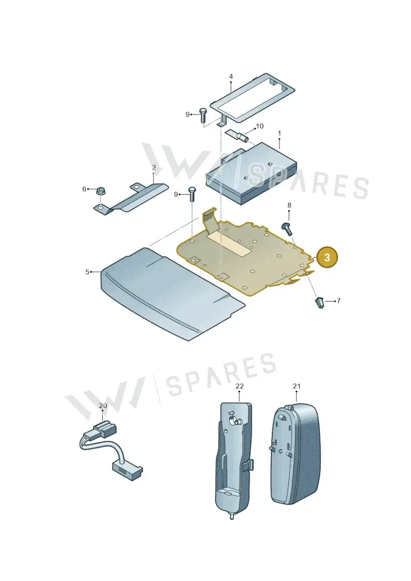 3Q0907390 — Skoda Octavia (2017-2020) diagram 666035500, position 3