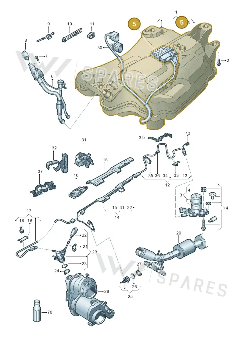 3Q0941329 — Skoda Octavia (2019-2024) diagram 585253100, position 5
