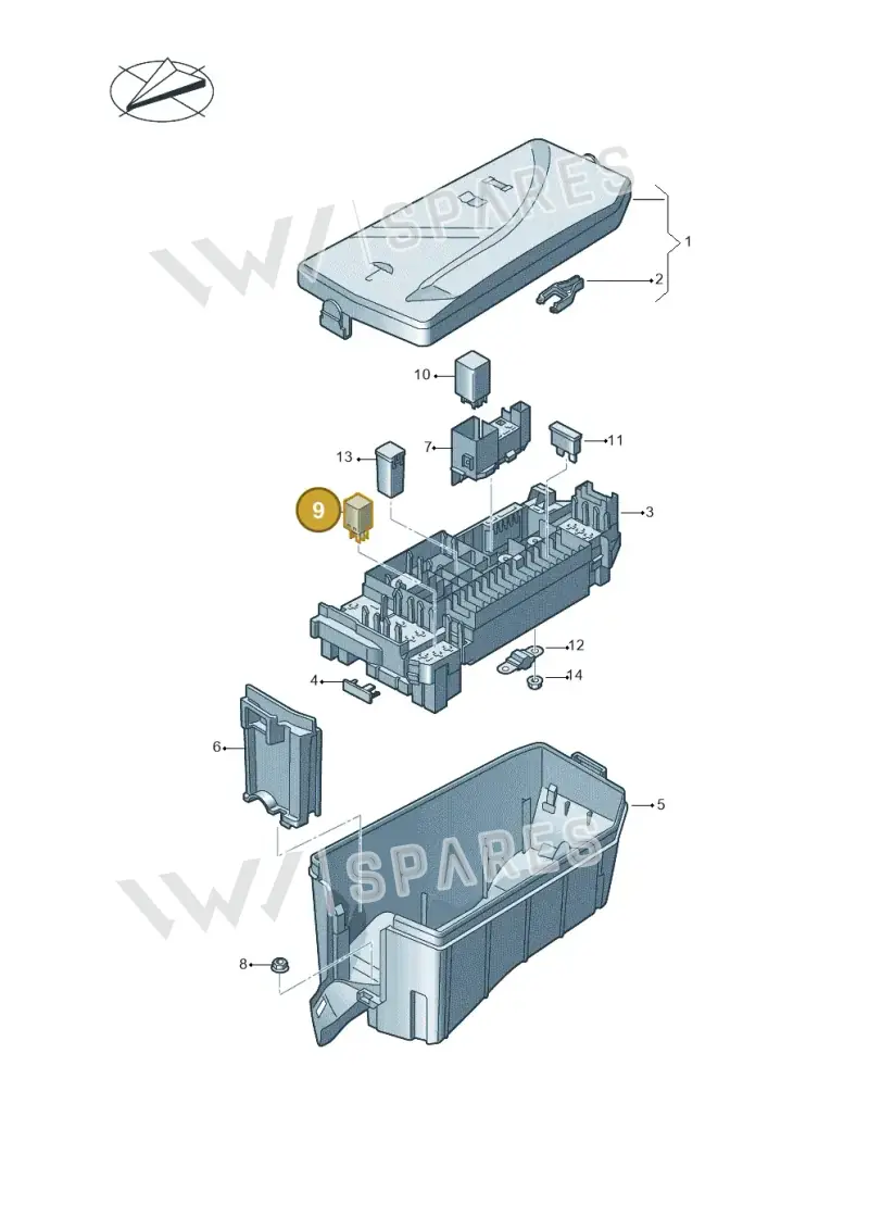 3Q0951253 — Skoda Kamiq (2019-) diagram 837937100, position 9