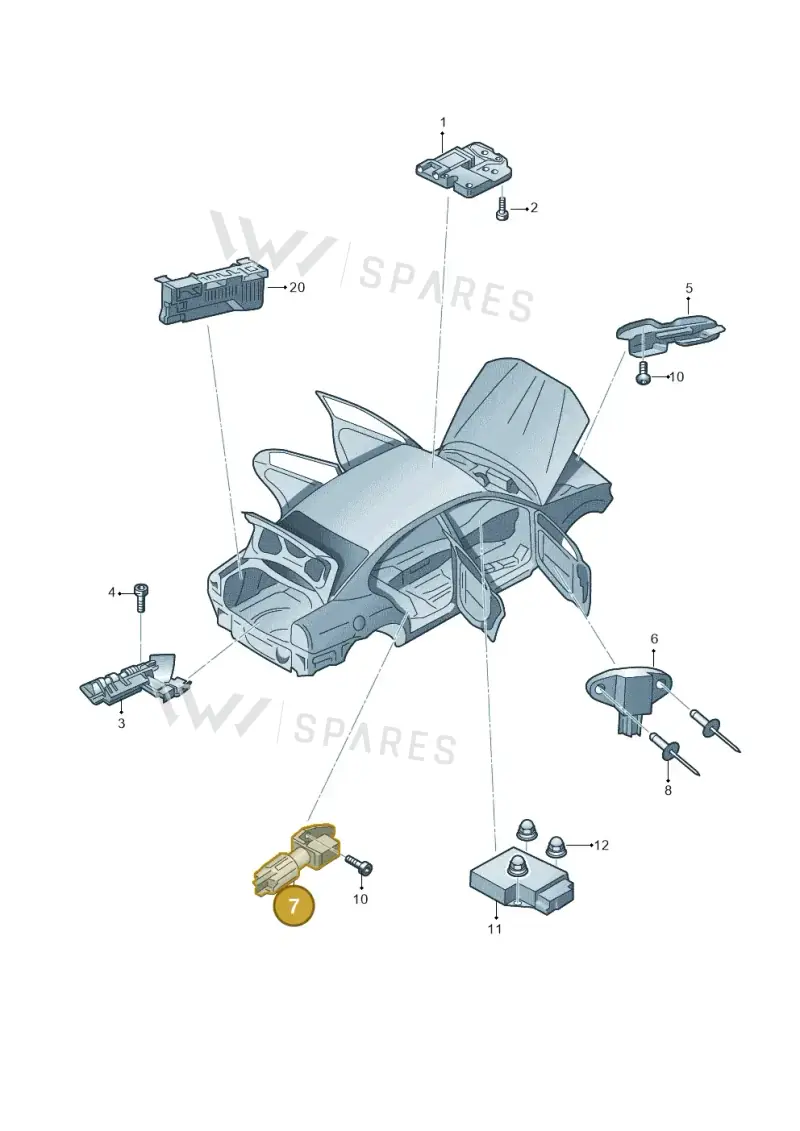 3Q0959351A — Skoda Octavia (2017-2020) diagram 632959000, position 7