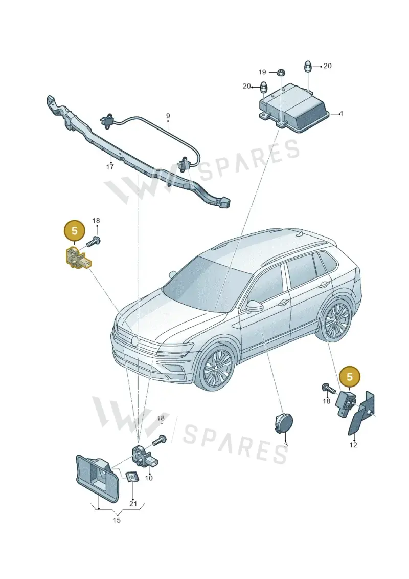 3Q0959351A — Skoda Kodiaq (2018-2022) diagram 884959300, position 5