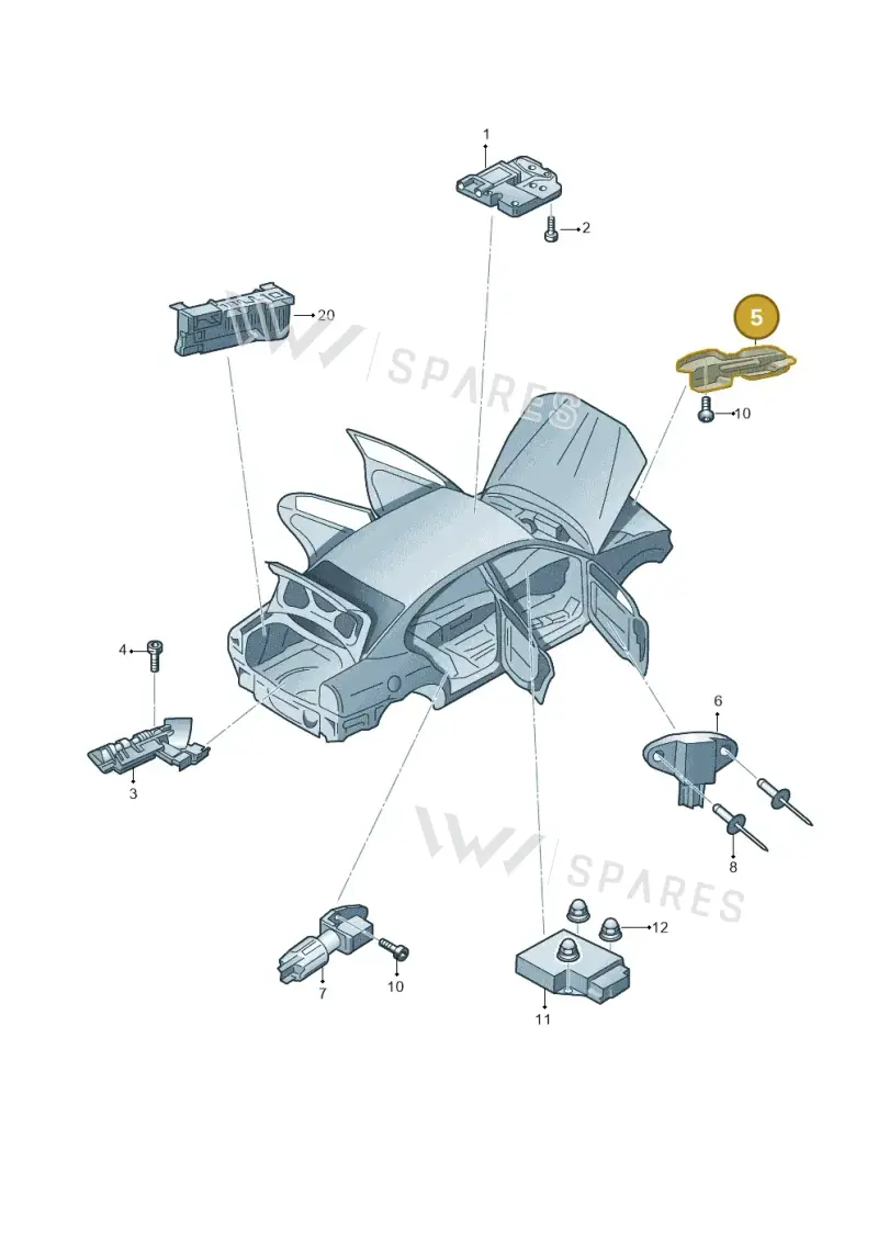 3Q0959651A — Skoda Octavia (2017-2020) diagram 632959000, position 5