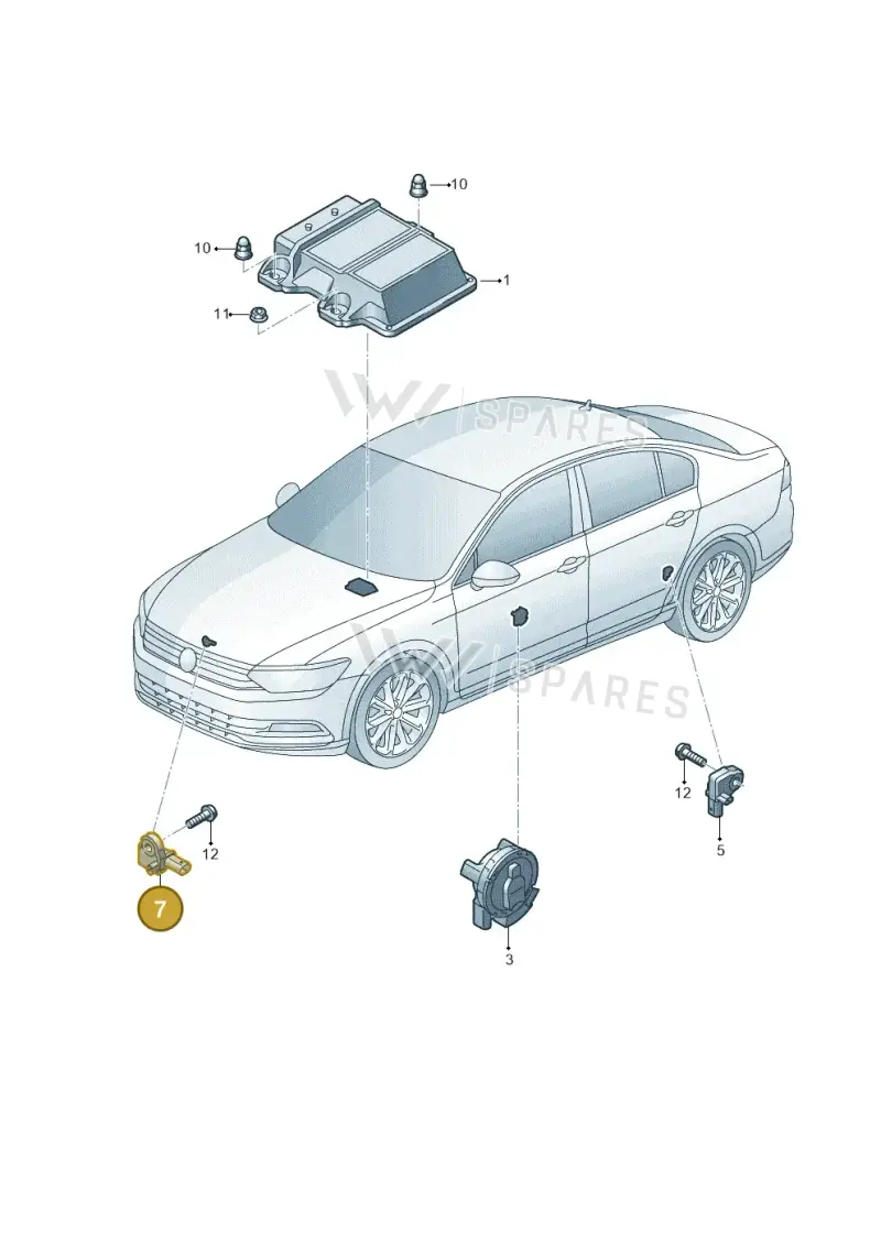 3Q0959651A — Skoda Octavia (2017-2020) diagram 793959300, position 7