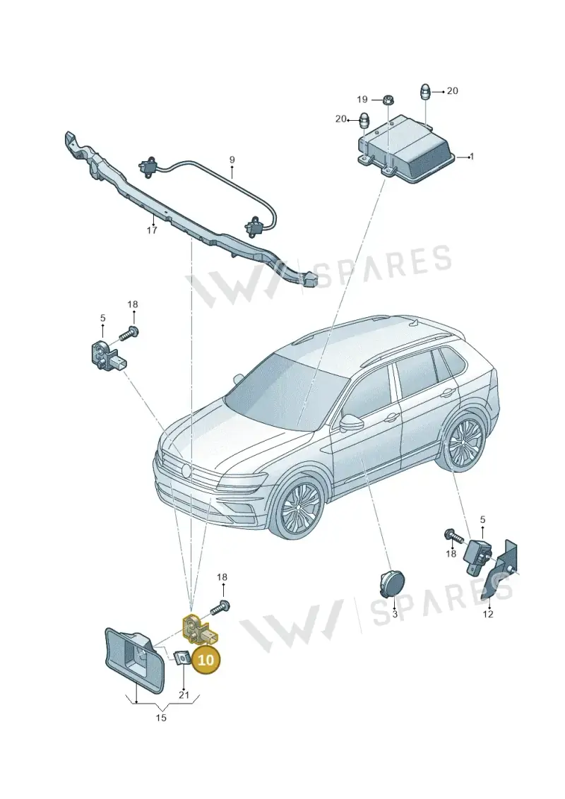 3Q0959651A — Skoda Kodiaq (2018-2022) diagram 884959300, position 10