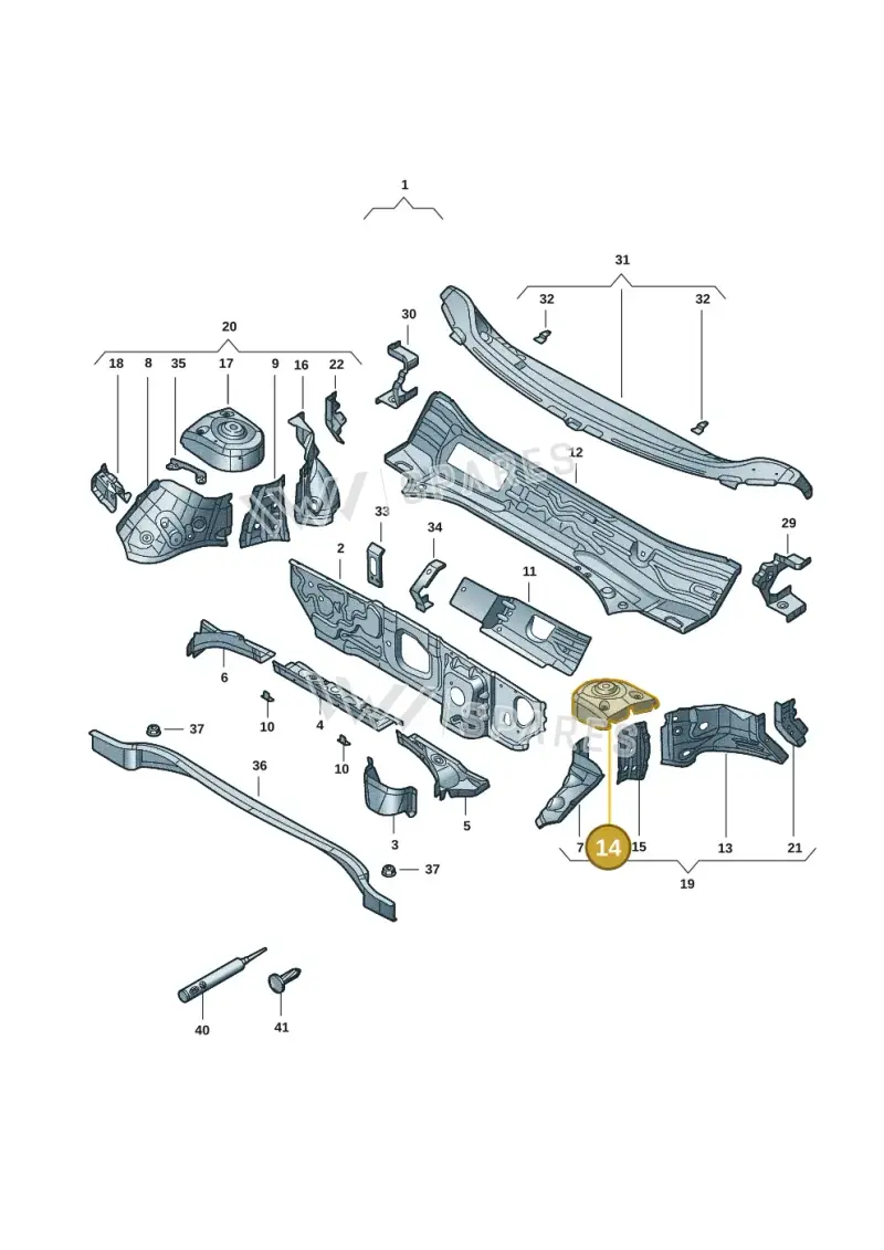 3QF809121 — Skoda Kodiaq (2024-) diagram 57x805200, position 14