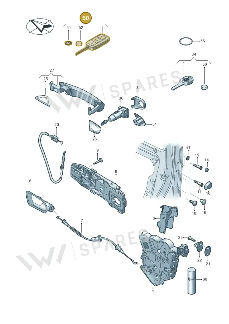 3T0837202QINB — Skoda Citigo (2019-2021) diagram 727837000, position 50