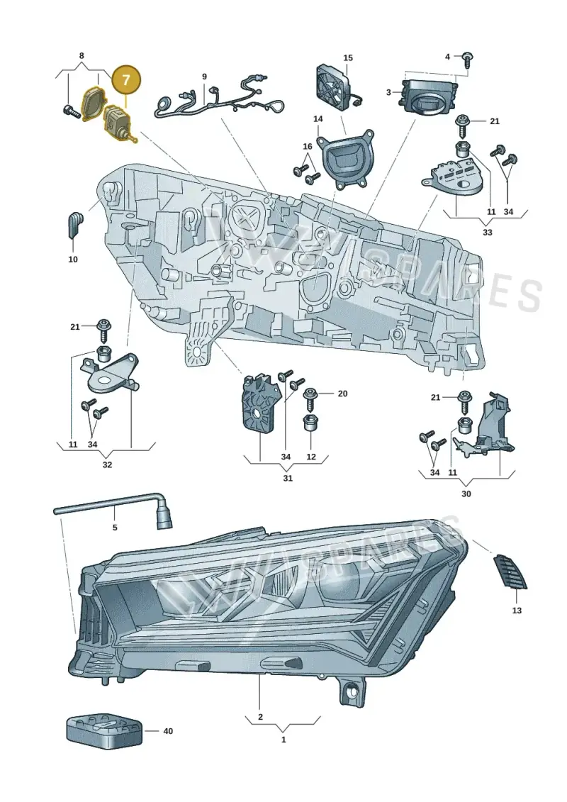 3T0941295A — Skoda Enyaq (2020-2021) diagram 50a941010, position 7
