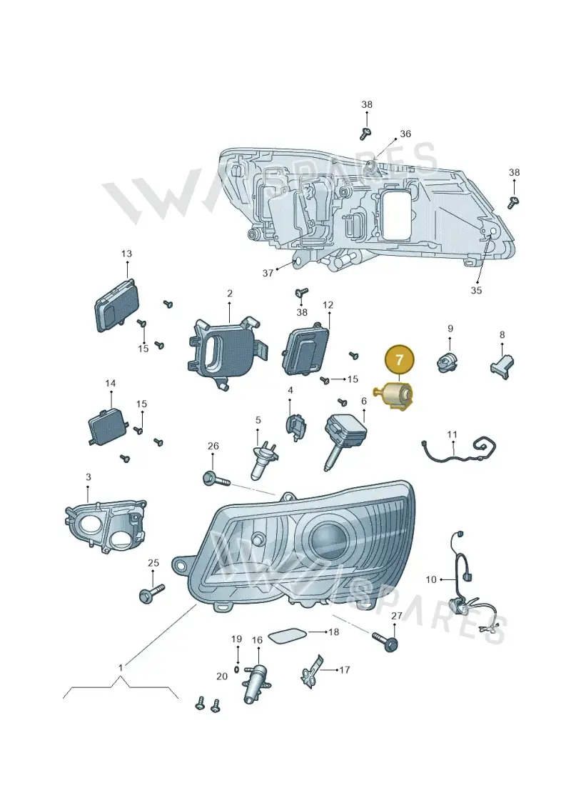 3T0941295A — Skoda Superb (2013-2015) diagram 768941200, position 7