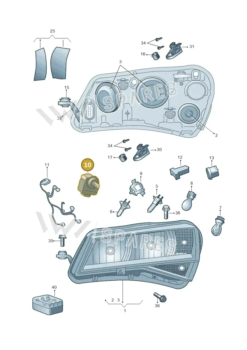 3T0941295 — Skoda Superb Combi (2015-2024) diagram 851941000, position 10